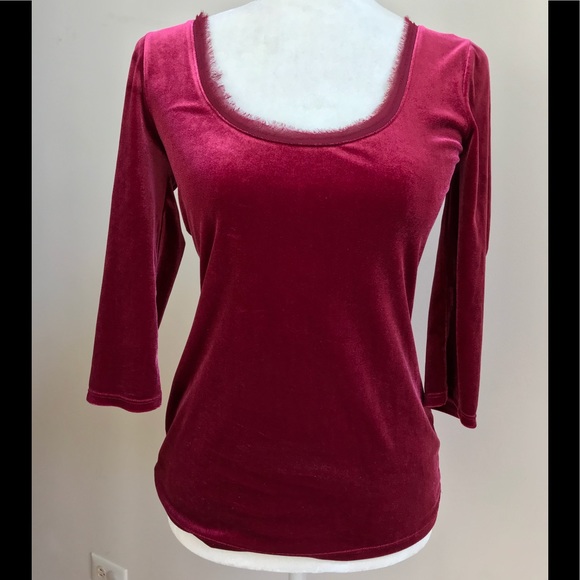 White House Black Market Tops - White House Black Market Cranberry Velvet Top